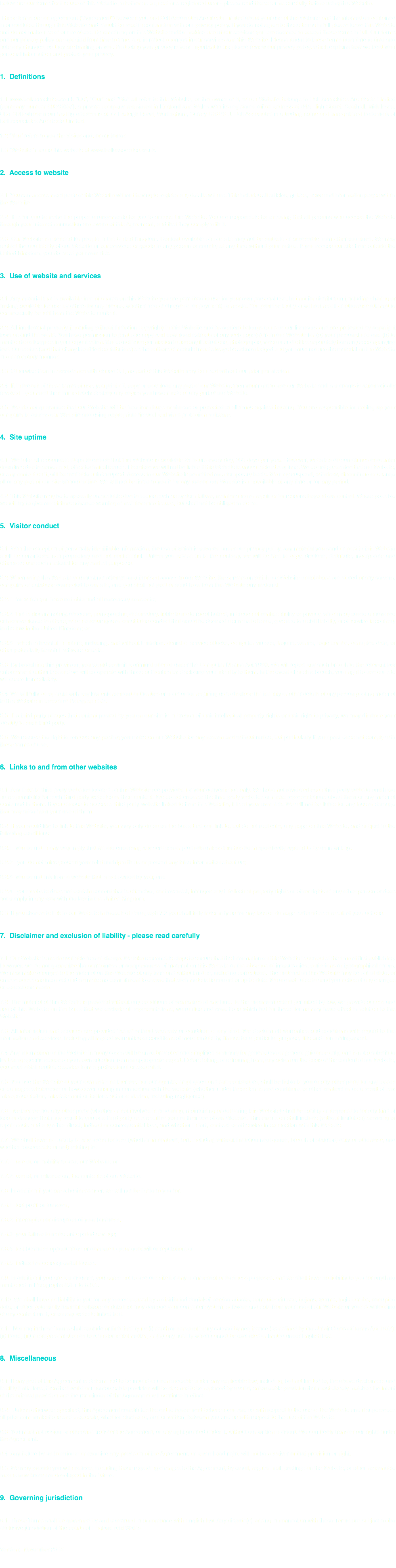 Below are our terms for the use of this Website, whether as a guest or a registered user - please read these terms carefully before using this Website. These terms are an agreement ("Agreement") between you and Bell Associates Architects Limited about your use of this Website and the information contained in or available through this Website and should be read in conjunction with our privacy policy. If you do not agree to these terms in full please leave this Website and do not make use of our services. By remaining on this Website and/or making use of our services you are deemed to accept these terms in full. Our terms and our privacy policy are updated from time to time, e.g. to reflect changes in our services and this Website. Please return to these terms from time to time and note any changes, as they are binding on you. Protecting your privacy is very important to us: please review our privacy policy, which explains how we treat your personal information and protect your privacy. 1. Definitions 1.1 www.bellassociates.co.uk “Us”, “Our” and “We” all refer to this Website, or the owner of it, which Website belongs to Bell Associates Architects Limited (company number 09245657), a private company registered in England and Wales with its registered office address at 84A High Street, Southall, Middlesex, UB1 3DB whose main trading address is at 77 Farleigh Road, Warlingham, Surrey CR6 9EJ. Bell Associates is a trading name and unregistered trademark of Bell Associates Architects Limited. 1.2 “You” refers to you the visitor and, or customer. 1.3 “Website” means this website at www.bellassociates.co.uk. 2. Access to website 2.1 You can access most parts of this Website without having to register any details with us. This includes all articles, guides, news and information pages within the Website. 2.2 It is for you to make the proper arrangements for you to access this Website. You are responsible for ensuring that all persons who access the Website through your Internet connection are aware of this Agreement, and that they comply with it. 2.3 Our Website is intended for people in the United Kingdom. Content available on our site may not be suitable or accessible from other countries. We may restrict the availability of our Website or our services or goods to any person or country at any time without prior notice. If you access our site from outside the United Kingdom, you do so at your own risk. 3. Use of website and services 3.1 Any material that is available free of charge on this Website you are permitted to use for your own personal use, but not for distribution (including sharing or making available for use by others by any means, whether free of charge or for payment) or resale. You promise that you will not resell or otherwise attempt to commercially benefit from the Website content. 3.2 All intellectual property (including without limitation copyright) in this Website and its content belongs to us or our licensors and are protected by copyright laws around the world. You have permission to print one copy and download extracts of any web page(s) from our Website for (a) your personal use and (b) to mention to colleagues in your organisation. You do not have permission to use any illustrations, photographs, video or audio files separately from any accompanying text. Our status (and that of any identified contributors) as the authors of material must always be acknowledged and you must not use the material on the Website in a derogatory manner. 3.3 Otherwise than in accordance with clause 3.1, no part of this Website may be used without our prior permission. 3.4 If, in breach of these terms of use, you print off, copy or download any part of our Website, then your right to use our Website and is contents is automatically revoked - you must then immediately destroy any copies you have made of any part of our Website. 3.5 We do not guarantee that our Website will be free from bugs or viruses or protected at all times against hacking. You are responsible for setting up your computer to access our Website and using appropriate firewall and virus protection software. 4. Site uptime 4.1 We take all reasonable steps to ensure that this Website is available 24 hours every day, 365 days per year. However, websites do sometimes encounter downtime due to server and, other technical issues. Therefore we will not be liable if this Website is unavailable at any time. We do not guarantee that our Website, or any content on it, will be available uninterrupted. Access to our Website is permitted on a temporary basis. We may suspend, withdraw, discontinue or change all or any part of our site without notice. We will not be liable to you if for any reason our Website is unavailable at any time or for any period. 4.2 This Website may be temporarily unavailable due to issues such as system failure, maintenance or repair or for reasons beyond our control. Where possible we will try to give our visitors advance warning of maintenance issues, but shall not be obliged to do so. 5. Visitor conduct 5.1 With the exception of personally identifiable information, the use of which is covered under our privacy policy, any material you send or post to this Website shall be considered non-proprietary and not confidential. Unless you advise us to the contrary, we will be free to copy, disclose, distribute, incorporate and otherwise use such material for any and all purposes. 5.2 When using this Website you must not attempt unauthorised access to our Website, the servers on which our Website or database are stored or any servers, computer or database connected to our site, and you shall not post or send to or from this Website any material: 5.2.1 for which you have not obtained all necessary consents; 5.2.2 that is discriminatory, obscene, pornographic, defamatory, liable to incite racial hatred, in breach of confidentiality or privacy, which may cause annoyance or inconvenience to others, which encourages or constitutes conduct that would be deemed a criminal offence, give rise to a civil liability, or otherwise is contrary to the law in the United Kingdom; or 5.2.3 which is harmful in nature, including, and without limitation, denial-of-service attacks, computer viruses, trojans, worms, logic bombs, corrupted data, or other potentially harmful software or data. 5.3 By breaching this provision, you would commit a criminal offence under the Computer Misuse Act 1990. We will report any such breach to the relevant law enforcement authorities and we will co-operate with those authorities by disclosing your identity to them. In the event of such a breach, your right to use our site will cease immediately. 5.4 We will fully co-operate with any law enforcement authorities or court order requiring us to disclose the identity or other details of any person posting material to this Website in breach of Paragraph 5.2. 5.5 If a third party alleges that content posted by you on our site is in breach of their intellectual property rights or their right to privacy, we may disclose your identity to such third party. 5.6 We reserve the right to remove any posting you make on our Website for any reason and without notice, but particularly if your post does not comply with these terms of use. 6. Links to and from other websites 6.1 Any links to third party websites located on this Website are provided for your convenience only. We have not reviewed each third party website and have no responsibility for such third party websites or their content. We do not endorse the third party websites or make representations about them or any material contained in them. If you choose to access a third party website linked to from this Website, it is at your own risk. We will not be liable for any loss or damage that may arise from your use of them. 6.2 If you would like to link to this Website, you may only do so on the basis that you link to, but do not replicate, any page on this Website, and subject to the following conditions: 6.2.1 you do not in any way imply that we are endorsing any services or products unless this has been specifically agreed to by us in writing; 6.2.2 you do not misrepresent your relationship with us or present any false information about us; 6.2.3 you do not link from a website that is not owned by you; and 6.2.4 your website does not contain content that is offensive, controversial, infringes any intellectual property rights or other rights of any other person or does not comply in any way with the law in the United Kingdom. 6.3 If you choose to link to our Website in breach of Paragraph 7.2 you shall fully indemnify us for any loss or damage suffered as a result of your actions. 7. Disclaimer and exclusion of liability - please read carefully 7.1 Our Website is made available free of charge. We take reasonable steps to ensure that the information on this Website is correct at the time of first publishing. However, we do not guarantee the correctness or completeness of material on this Website or the absence of inaccuracies, omissions or typographical errors. We may make changes to the material on this Website at any time and without notice, including corrections. The material on this Website may be out of date, or on rare occasions incorrect and we make no commitment to ensure that such material is correct or up-to-date. We are not liable to send you notice of any changes or corrections made. 7.2 The material at this Website is provided without any conditions or warranties of any kind. To the maximum extent permitted by law, we provide access and use of this Website on the basis that we exclude all representations, warranties and conditions which but for these Terms may have effect in relation to this Website. 7.3 All information and services are provided "as is" without warranty or condition of any kind. We disclaim all warranties and conditions with regard to this information and services, including all implied warranties or conditions of merchantability, fitness for a particular purpose, title and non-infringement. 7.4 Any information on the Website in many cases will be an abbreviated and simplified summary for general use or general guidance only, and is not a substitute for taking specific advice on your own situation from an appropriate expert. Before taking, or refraining from, any action on the basis of the content of our Website, you must obtain suitable advice from a professional or specialist. 7.5 You use the Website at your own risk - neither we, nor our agents, employees and sub-contractors, shall be liable to you or any other party for any losses or damages whatsoever or howsoever arising in connection with the website (whether under these terms and conditions or other contract or as a result of any misrepresentation, misstatement or tortious act or omission, including negligence). 7.6 Neither we nor any other party (whether or not involved in producing, maintaining or delivering this Website) shall be liability or responsible for any kind of loss or damage that may result to you or a third party as a result of your or their use of our Website. This exclusion shall include (without limitation) servicing or repair costs and any other direct, indirect or consequential loss, and whether in tort, contract or otherwise in connection with this Website. 7.7 We shall have no liability to any users for loss (whether in contract, tort, including without limitation negligence, breach of statutory duty or otherwise, and whether foreseeable or not) relating to: 7.7.1 use of, or inability to use, our Website; or 7.7.2 use of, or reliance on, the contents of our Website. 7.8 In addition if you are a business user, we will not be liable to you for: 7.8.1 lost profit or turnover; 7.8.2 interruption or disruption of your business; 7.8.3 your failure to make anticipated savings; 7.8.4 lost business opportunities or damage to your goodwill or reputation; or 7.8.5 indirect or consequential losses. 7.9 In addition if you are a consumer, you agree not to use our site for any commercial or business purposes, and we shall have no liability to you for anything mentioned in Paragraphs 8.8.1 to 8.8.5. 7.10 We shall have no liability to you for any losses caused by a distributed denial-of-service attacks, computer viruses, trojans, worms, logic bombs, corrupted data, or other potentially harmful software or data that may damage your computer system, software and data from your use of our Website or your downloading of any content on it, or on any website linked to it. 7.11 Nothing in these Terms shall exclude or limit liability for (i) death or personal injury caused by negligence (as defined by the Unfair Contract Terms Act 1977); (ii) fraud; (iii) misrepresentation as to a fundamental matter; or (iv) any liability which cannot be excluded or limited under English law. 8. Miscellaneous 8.1 If any part of this Agreement is determined to be invalid or unenforceable under any applicable law, including, but not limited to, the above disclaimers and liability limitations, then the invalid or unenforceable provision will be deemed to be replaced by a valid, enforceable provision that most closely matches the intent of the original provision and the remainder of the Agreement will continue in effect. 8.2 Unless otherwise specified, this Agreement constitutes the entire Agreement between you and us with respect to the use of the Website and it supersedes all prior communications and proposals, whether electronic, oral or written, between you and us with respect to the use of the Website. 8.3 You must not assign or otherwise transfer the Agreement, or any right granted under it, without our written consent. We can freely transfer our rights under the Agreement. 8.4 Any failure by us to enforce or exercise any provision of the Agreement, or any related right, will not be a waiver of that provision or right. 8.5 We may provide you with notices, including those regarding changes to the Agreement, by email, regular mail, postings on the Website, or other reasonable means now known or developed in the future. 9. Governing jurisdiction 9.1 These Terms shall be governed by and construed in accordance with English law. Any dispute(s) arising in connection with these Terms are subject to the exclusive jurisdiction of the courts of England and Wales. Version: November 2015 